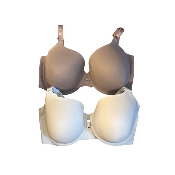 Warners simply perfect Bras set 2 White stone Underwire 01356 Back Smoothing 38C - Picture 1 of 11